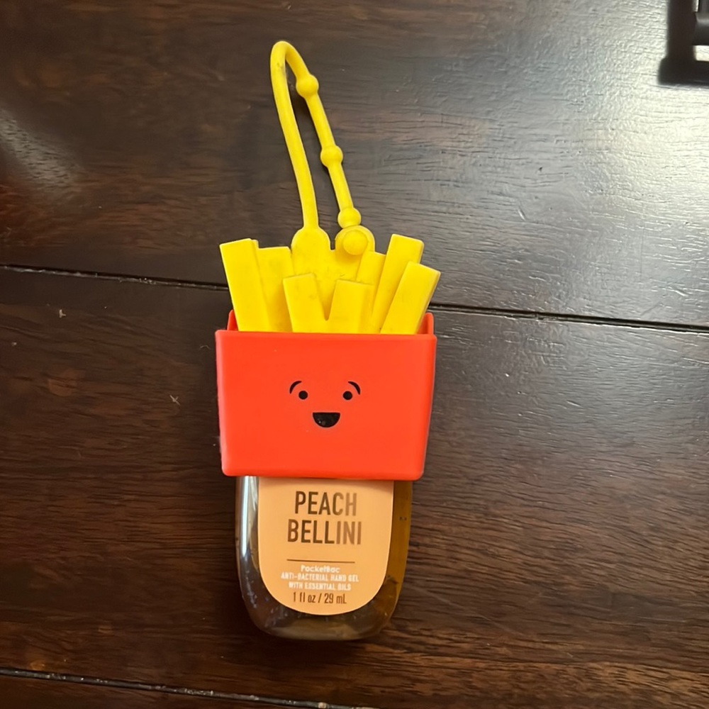 French fry hand sanitizer holder